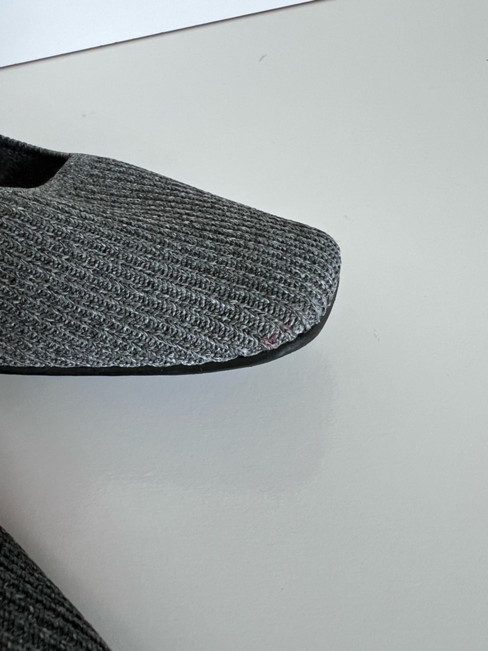 VIVAIA Women's Melody Square Toe Block Heel Pump‎ Gray Knit - Picture 4 of 11